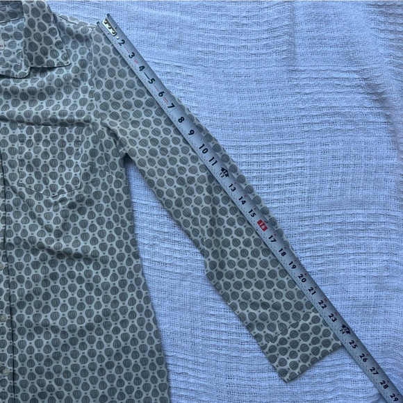 Women’s size Small grey long sleeve air balloon button up shirt blouse Merona - Picture 7 of 7